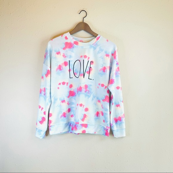 Rae Dunn Tops - Rae Dunn Love Tie Dye Women’s Sweatshirt Size Small NWT